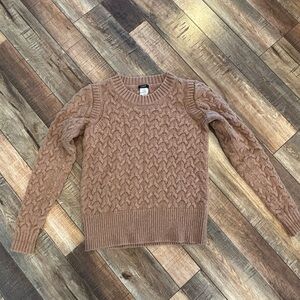 J. Crew Cable Knit Brown Sweater